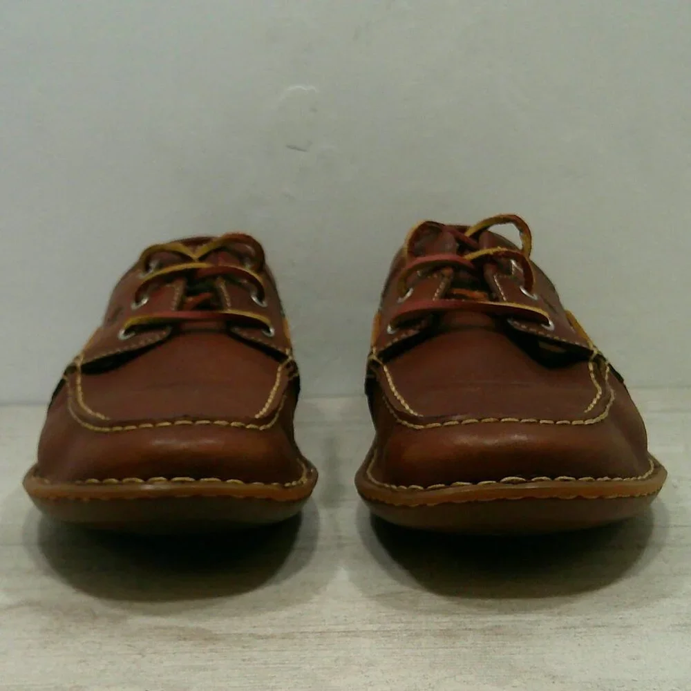 Born Ways Mens Leather Hand crafted Boat shoes Size 10 W | Wide
